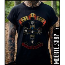 Черна тениска GUNS N ROSES APETITE с щампа Черна тениска GUNS N ROSES APETITE с щампа