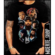 Черна тениска HIP HOP LEGENDS с щампа