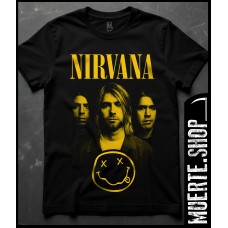 Черна тениска NIRVANA с щампа 