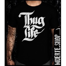 Черна тениска THUG LIFE CALIGRAPHY