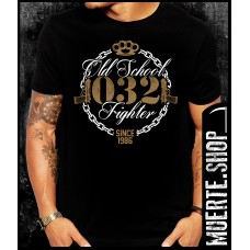 Черна тениска OLD SCHOOL FIGHTER