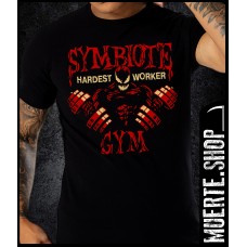Черна тениска RED SYMBIOTE GYM с щампа